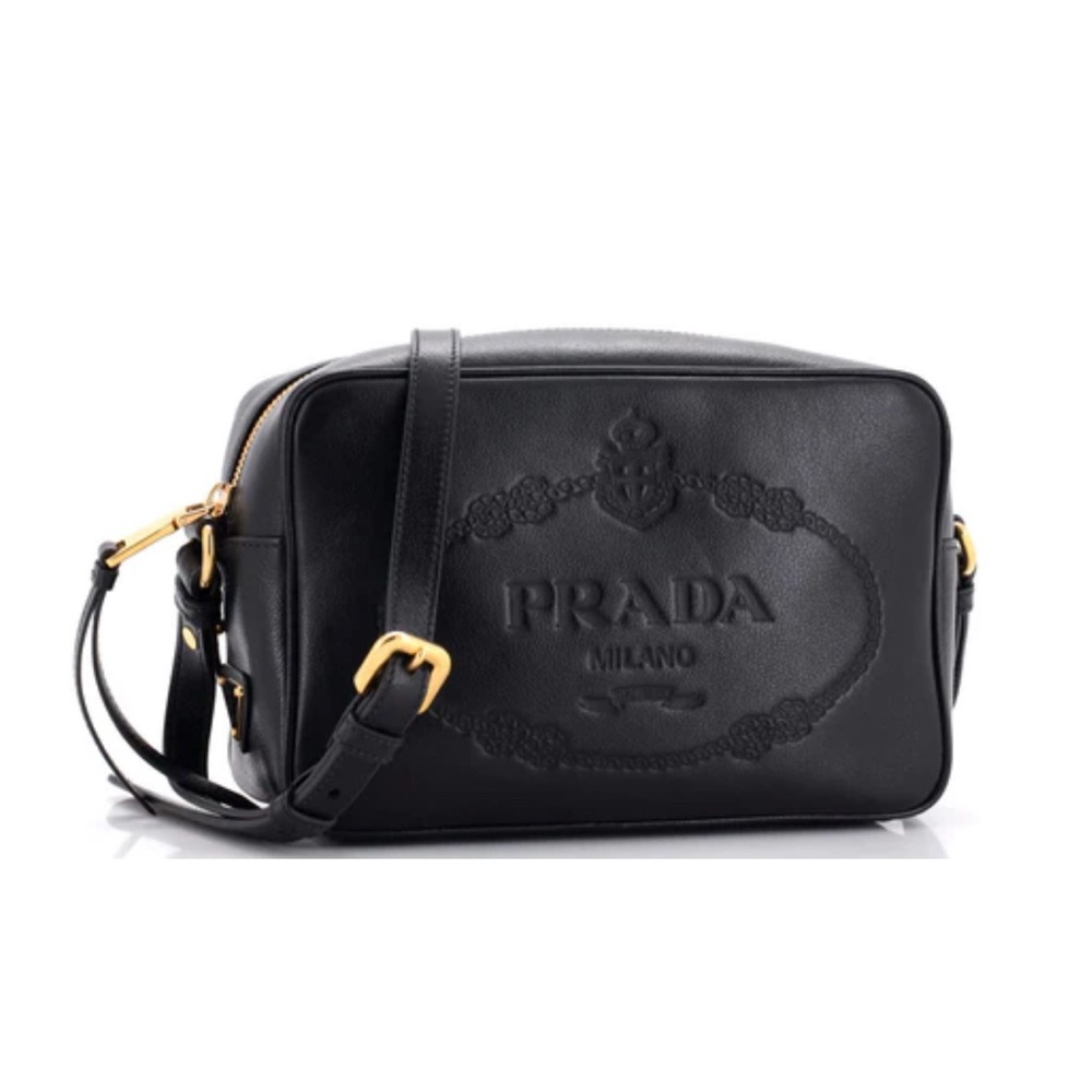 🖤🌟Giftable 🎁 Prada Crossbody Black Leather Camera Bag🌟🖤 Always Authentic!